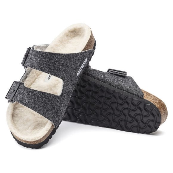 Birkenstock, Men's NEW Arizona Shearling Fur Sandals, Size 45 EU, (12-12.5 M) US - Picture 1 of 4